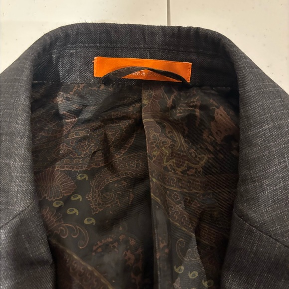 Tallia Gray Polyester Blend 2 Button Sports Coat Men’s Size 40R - Picture 4 of 8